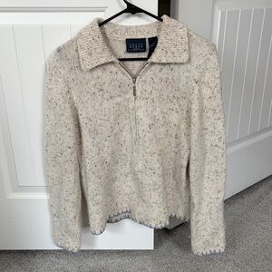 Speckled Cream Knit Jacket
